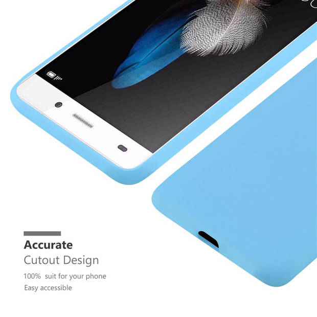 Cadorabo Hoesje geschikt voor Huawei P8 LITE 2015 in CANDY BLAUW - Beschermhoes TPU silicone Case Cover