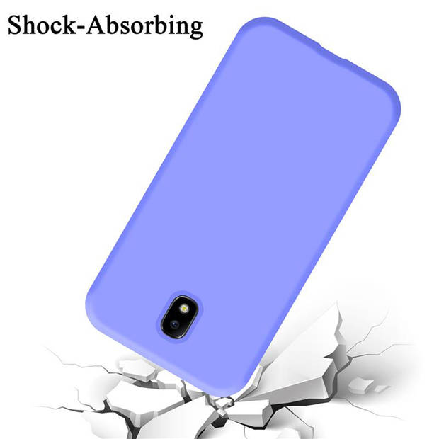 Cadorabo Hoesje geschikt voor Samsung Galaxy J7 2017 Case in LIQUID LICHT PAARS - Beschermhoes TPU silicone Cover