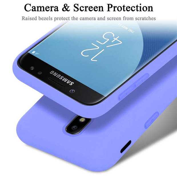 Cadorabo Hoesje geschikt voor Samsung Galaxy J7 2017 Case in LIQUID LICHT PAARS - Beschermhoes TPU silicone Cover