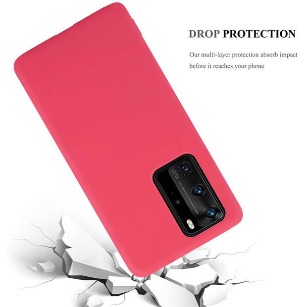 Cadorabo Hoesje geschikt voor Huawei P40 PRO / P40 PRO+ in CANDY ROOD - Beschermhoes TPU silicone Case Cover