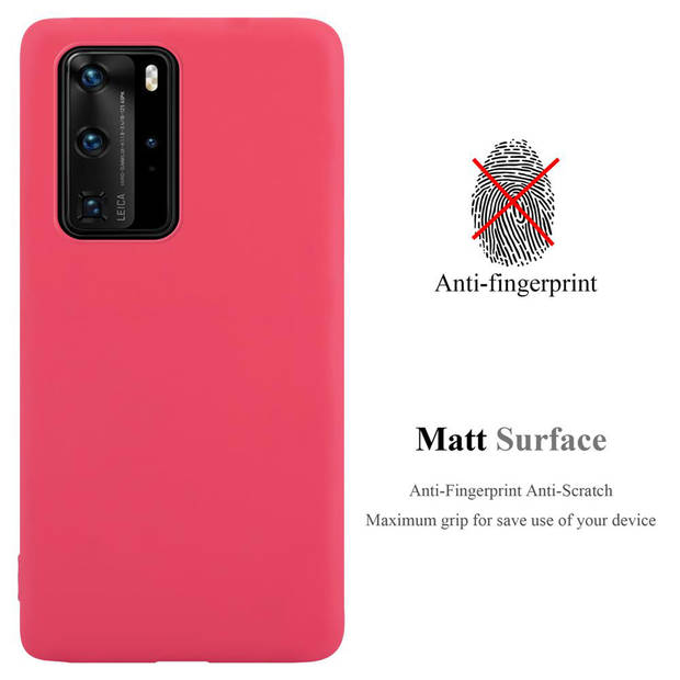 Cadorabo Hoesje geschikt voor Huawei P40 PRO / P40 PRO+ in CANDY ROOD - Beschermhoes TPU silicone Case Cover