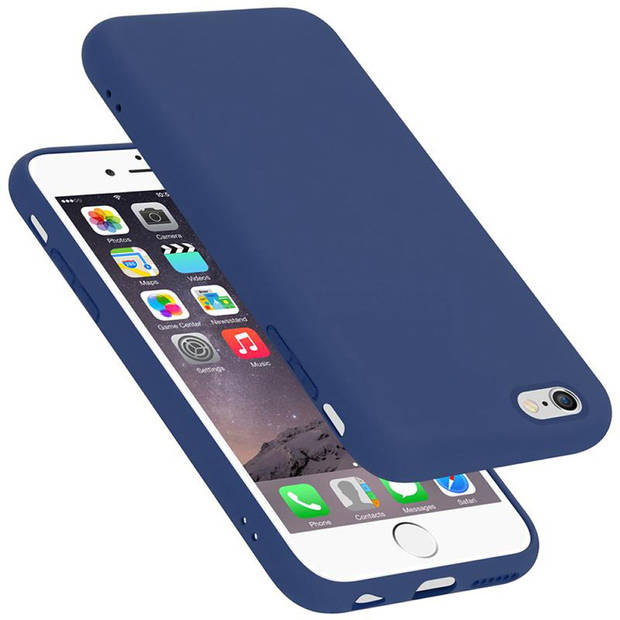 Cadorabo Hoesje geschikt voor Apple iPhone 6 / 6S Case in LIQUID BLAUW - Beschermhoes TPU silicone Cover