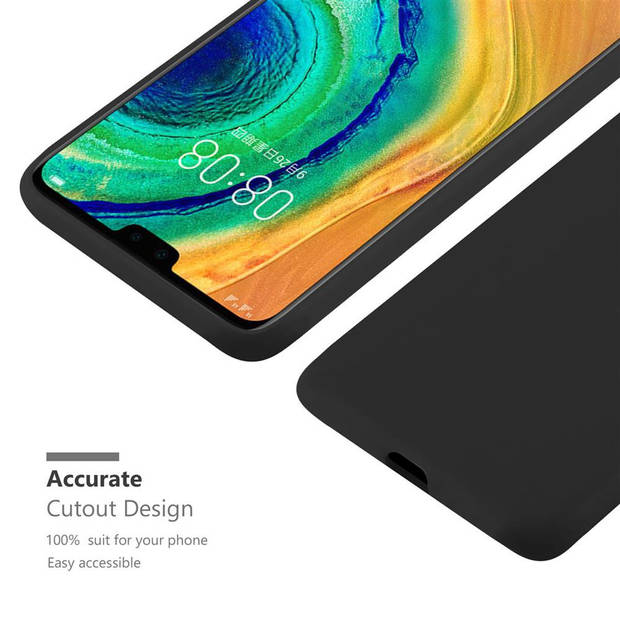 Cadorabo Hoesje geschikt voor Huawei MATE 30 in CANDY ZWART - Beschermhoes TPU silicone Case Cover