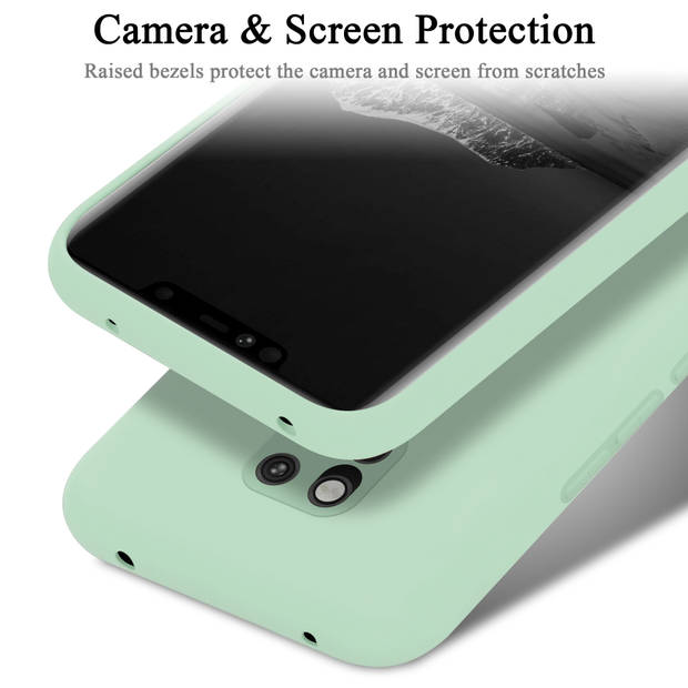 Cadorabo Hoesje geschikt voor Huawei MATE 20 PRO Case in LIQUID LICHT GROEN - Beschermhoes TPU silicone Cover