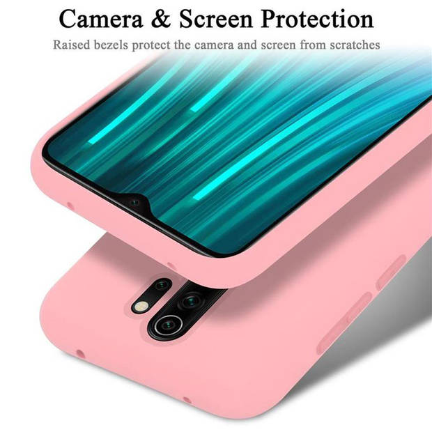 Cadorabo Hoesje geschikt voor Xiaomi RedMi NOTE 8 PRO Case in LIQUID ROZE - Beschermhoes TPU silicone Cover