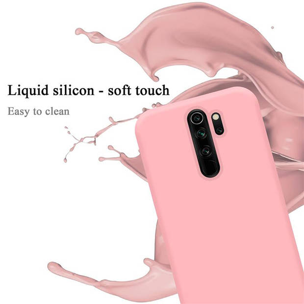 Cadorabo Hoesje geschikt voor Xiaomi RedMi NOTE 8 PRO Case in LIQUID ROZE - Beschermhoes TPU silicone Cover