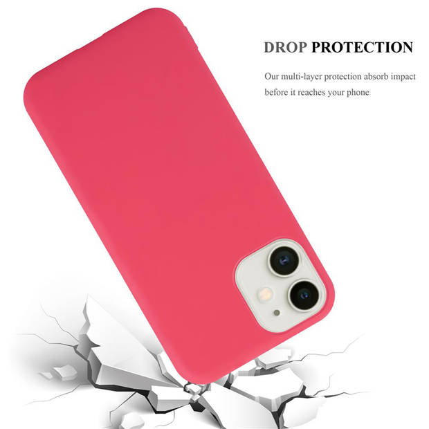 Cadorabo Hoesje geschikt voor Apple iPhone 12 MINI in CANDY ROOD - Beschermhoes TPU silicone Case Cover