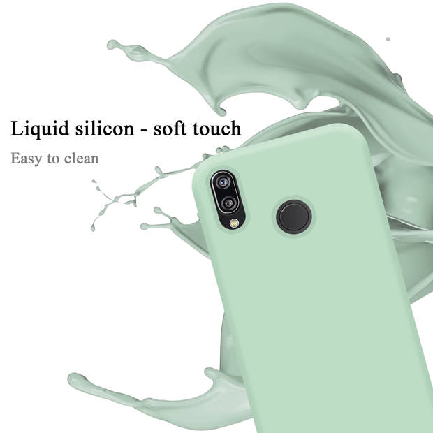 Cadorabo Hoesje geschikt voor Huawei P20 LITE 2018 / NOVA 3E Case in LIQUID LICHT GROEN - Beschermhoes TPU silicone