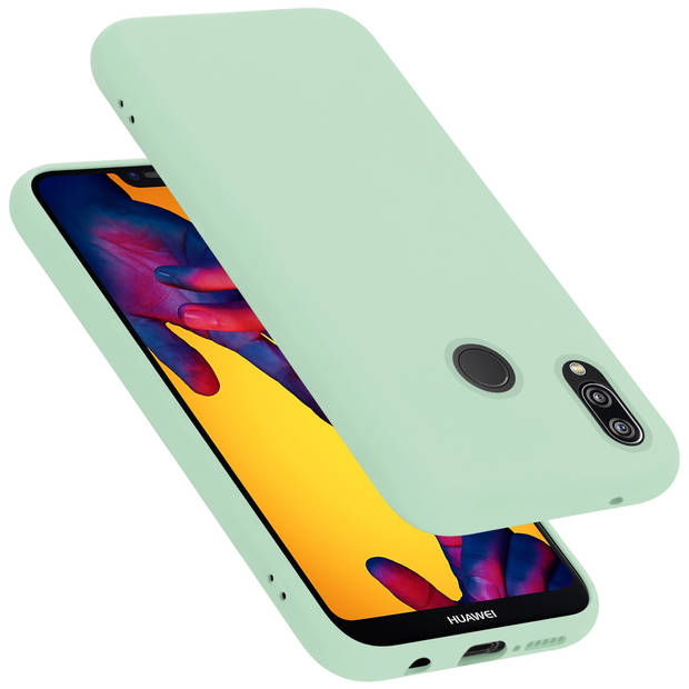 Cadorabo Hoesje geschikt voor Huawei P20 LITE 2018 / NOVA 3E Case in LIQUID LICHT GROEN - Beschermhoes TPU silicone