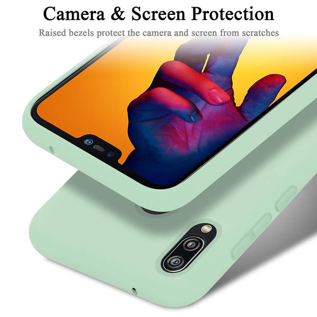 Cadorabo Hoesje geschikt voor Huawei P20 LITE 2018 / NOVA 3E Case in LIQUID LICHT GROEN - Beschermhoes TPU silicone