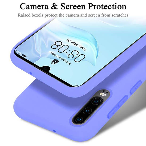 Cadorabo Hoesje geschikt voor Huawei P30 Case in LIQUID LICHT PAARS - Beschermhoes TPU silicone Cover