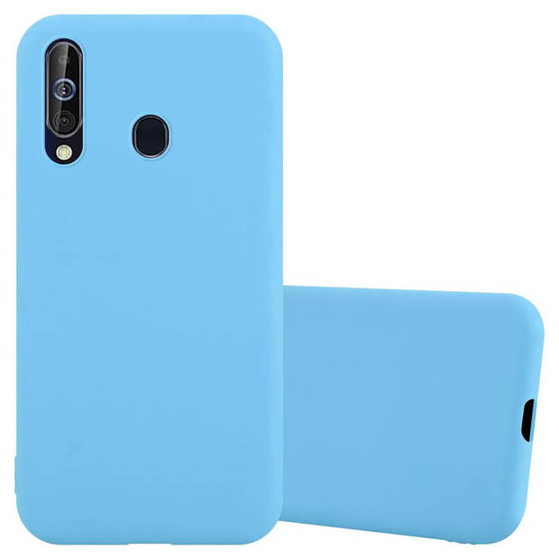 Cadorabo Hoesje geschikt voor Samsung Galaxy A60 / M40 in CANDY BLAUW - Beschermhoes TPU silicone Case Cover