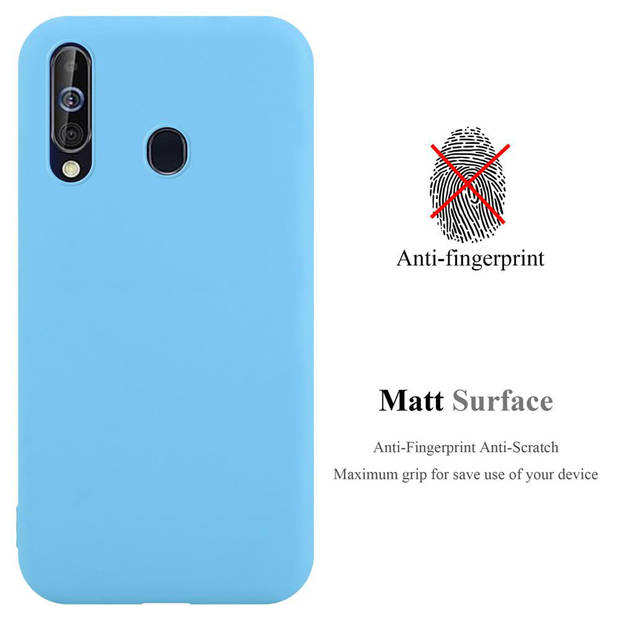 Cadorabo Hoesje geschikt voor Samsung Galaxy A60 / M40 in CANDY BLAUW - Beschermhoes TPU silicone Case Cover