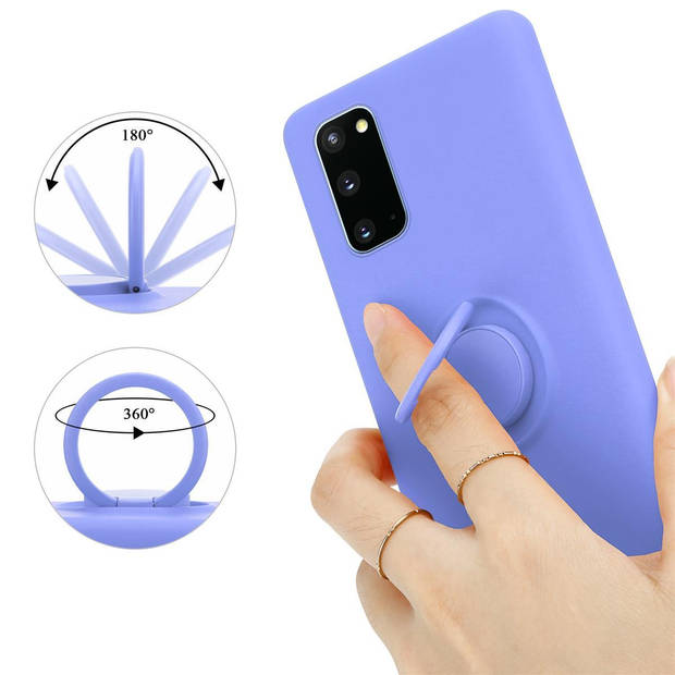 Cadorabo Hoesje geschikt voor Samsung Galaxy S20 in LIQUID LICHT PAARS - Beschermhoes van TPU silicone Case Cover met