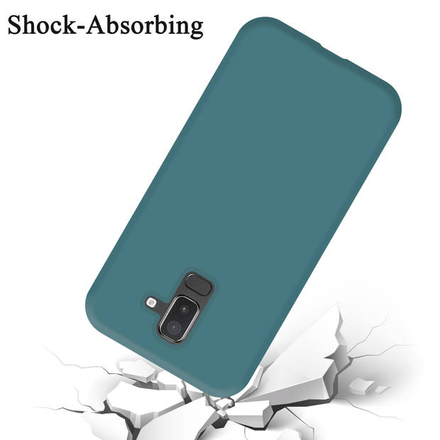 Cadorabo Hoesje geschikt voor Samsung Galaxy A6 PLUS 2018 Case in LIQUID GROEN - Beschermhoes TPU silicone Cover