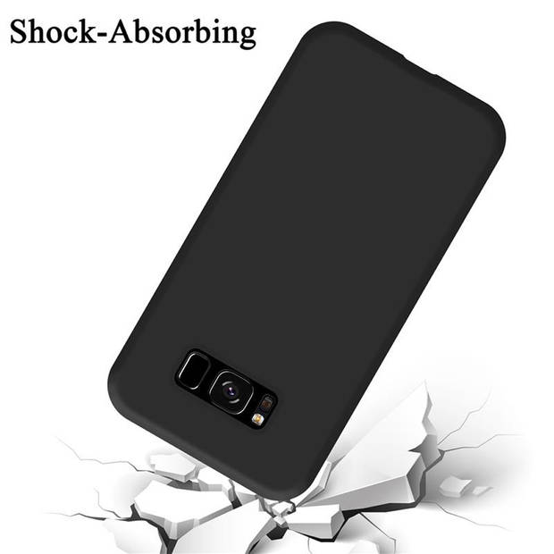 Cadorabo Hoesje geschikt voor Samsung Galaxy S8 Case in LIQUID ZWART - Beschermhoes TPU silicone Cover