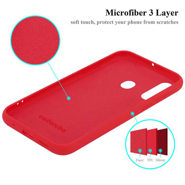 Cadorabo Hoesje geschikt voor Samsung Galaxy A60 / M40 Case in LIQUID ROOD - Beschermhoes TPU silicone Cover