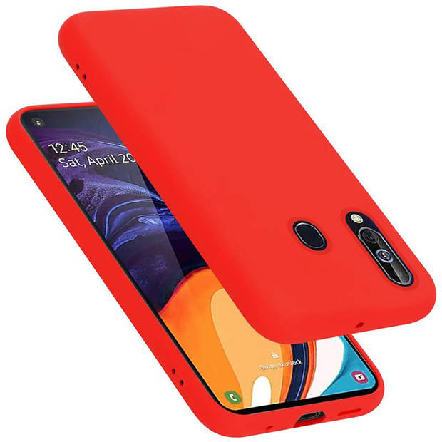 Cadorabo Hoesje geschikt voor Samsung Galaxy A60 / M40 Case in LIQUID ROOD - Beschermhoes TPU silicone Cover