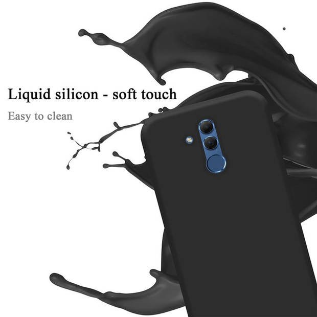 Cadorabo Hoesje geschikt voor Huawei MATE 20 LITE Case in LIQUID ZWART - Beschermhoes TPU silicone Cover