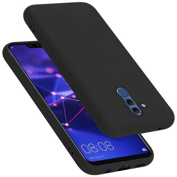 Cadorabo Hoesje geschikt voor Huawei MATE 20 LITE Case in LIQUID ZWART - Beschermhoes TPU silicone Cover