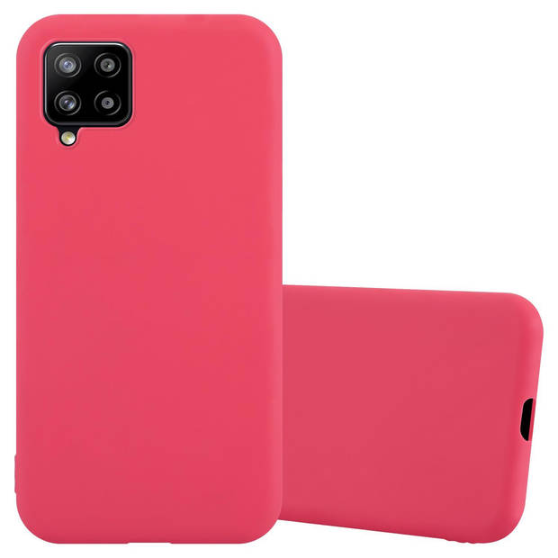 Cadorabo Hoesje geschikt voor Samsung Galaxy A42 4G in CANDY ROOD - Beschermhoes TPU silicone Case Cover