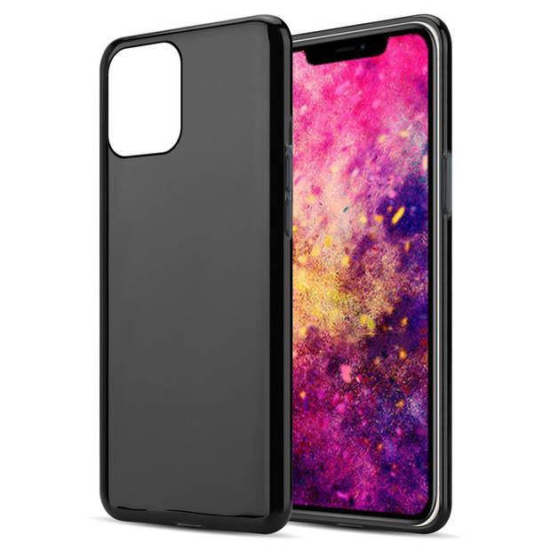 Cadorabo Hoesje geschikt voor Apple iPhone 12 / 12 PRO in ZWART - Beschermhoes Cover gemaakt van TPU Silicone Case