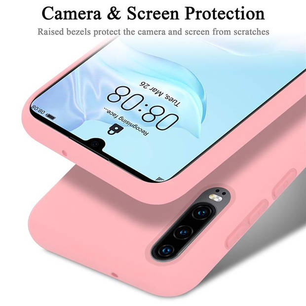 Cadorabo Hoesje geschikt voor Huawei P30 Case in LIQUID ROZE - Beschermhoes TPU silicone Cover