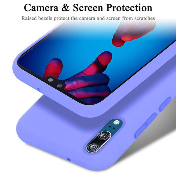 Cadorabo Hoesje geschikt voor Huawei P20 Case in LIQUID LICHT PAARS - Beschermhoes TPU silicone Cover