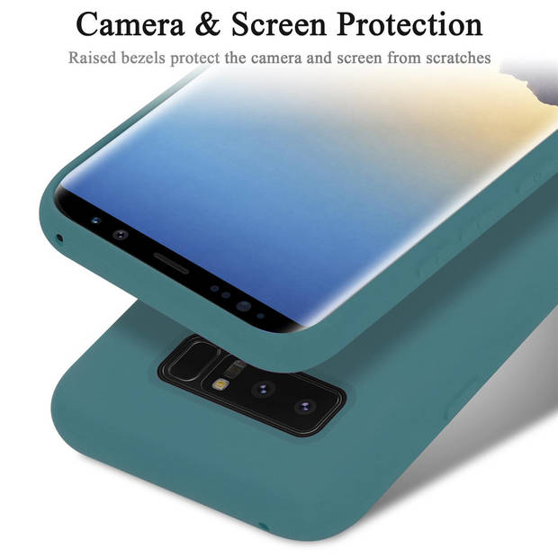 Cadorabo Hoesje geschikt voor Samsung Galaxy NOTE 8 Case in LIQUID GROEN - Beschermhoes TPU silicone Cover
