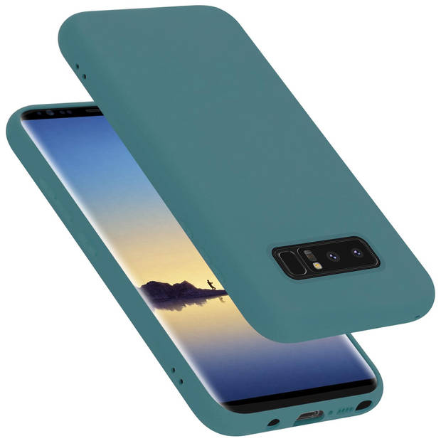 Cadorabo Hoesje geschikt voor Samsung Galaxy NOTE 8 Case in LIQUID GROEN - Beschermhoes TPU silicone Cover