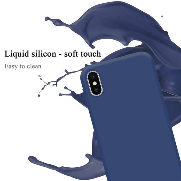 Cadorabo Hoesje geschikt voor Apple iPhone X / XS Case in LIQUID BLAUW - Beschermhoes TPU silicone Cover