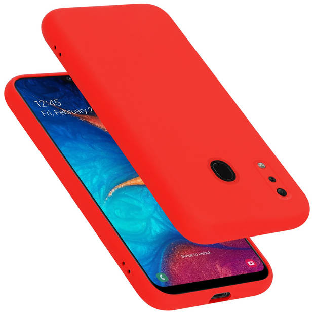 Cadorabo Hoesje geschikt voor Samsung Galaxy A20 / A30 / M10s Case in LIQUID ROOD - Beschermhoes TPU silicone Cover