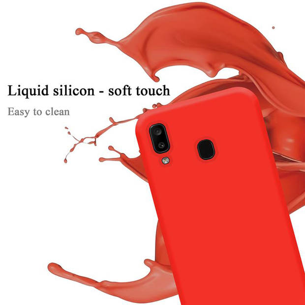 Cadorabo Hoesje geschikt voor Samsung Galaxy A20 / A30 / M10s Case in LIQUID ROOD - Beschermhoes TPU silicone Cover