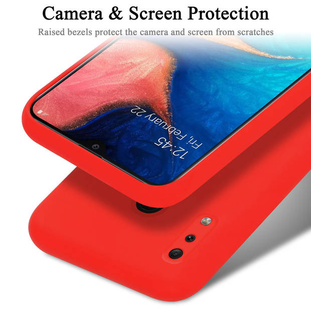 Cadorabo Hoesje geschikt voor Samsung Galaxy A20 / A30 / M10s Case in LIQUID ROOD - Beschermhoes TPU silicone Cover