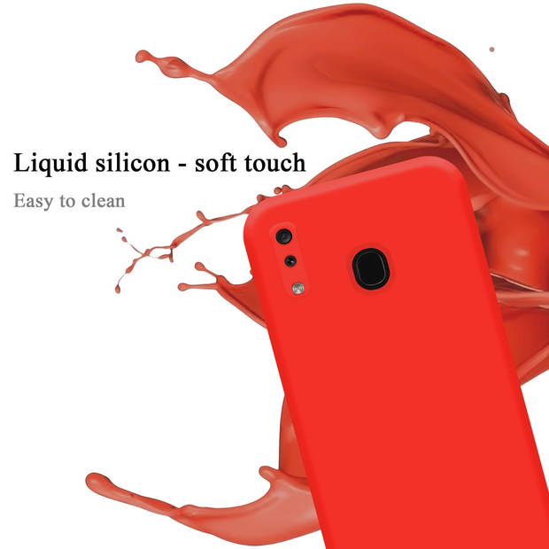 Cadorabo Hoesje geschikt voor Samsung Galaxy A20 / A30 / M10s Case in LIQUID ROOD - Beschermhoes TPU silicone Cover