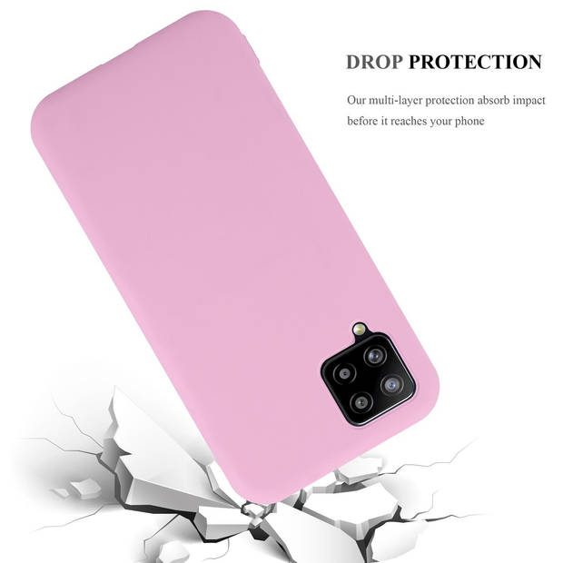 Cadorabo Hoesje geschikt voor Samsung Galaxy A42 4G in CANDY ROZE - Beschermhoes TPU silicone Case Cover