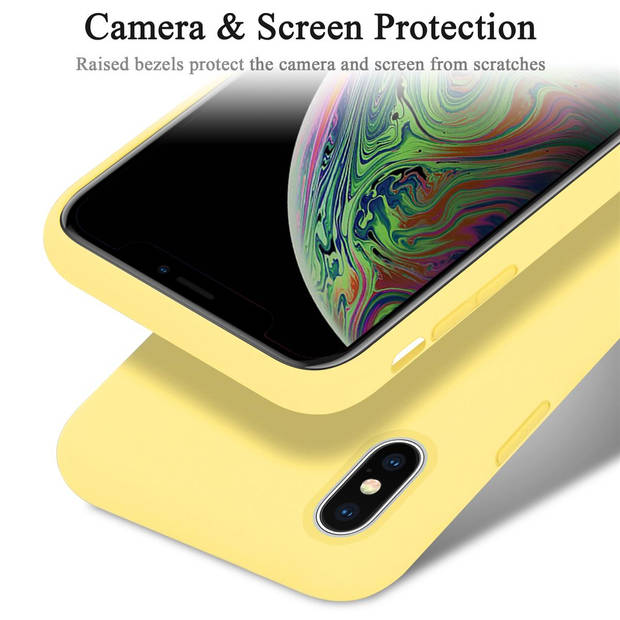 Cadorabo Hoesje geschikt voor Apple iPhone XS MAX Case in LIQUID GEEL - Beschermhoes TPU silicone Cover