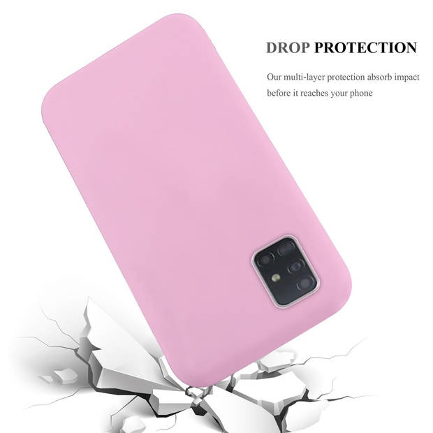 Cadorabo Hoesje geschikt voor Samsung Galaxy A72 4G / 5G in CANDY ROZE - Beschermhoes TPU silicone Case Cover