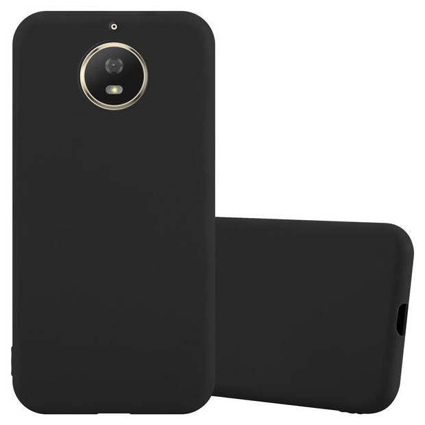 Cadorabo Hoesje geschikt voor Motorola MOTO G5S in CANDY ZWART - Beschermhoes TPU silicone Case Cover