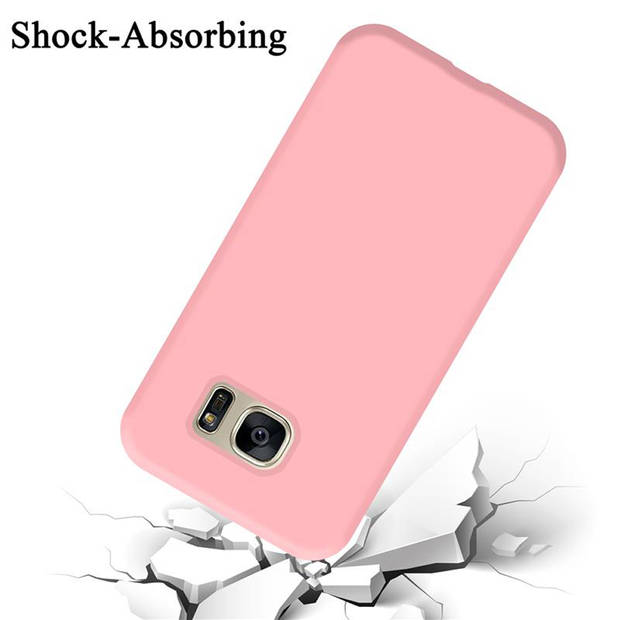 Cadorabo Hoesje geschikt voor Samsung Galaxy S7 Case in LIQUID ROZE - Beschermhoes TPU silicone Cover