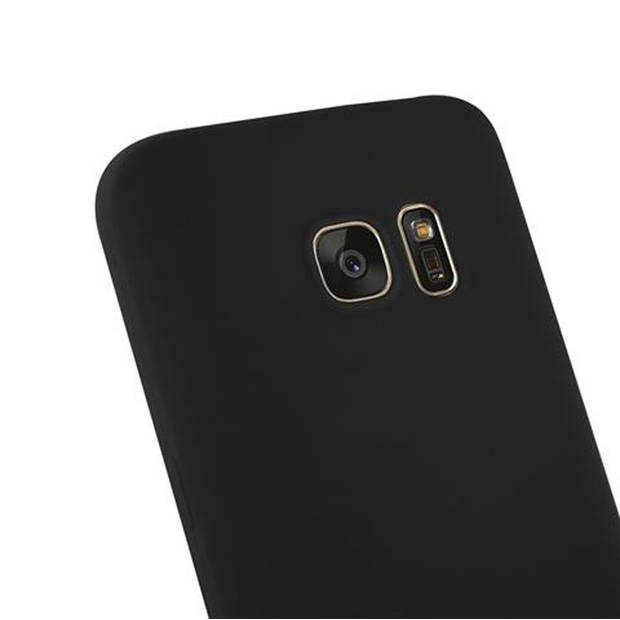 Cadorabo Hoesje geschikt voor Samsung Galaxy S7 in CANDY ZWART - Beschermhoes TPU silicone Case Cover