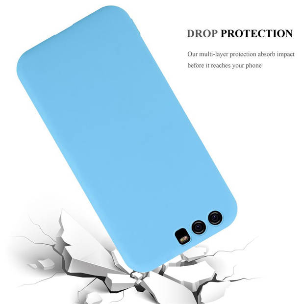 Cadorabo Hoesje geschikt voor Huawei P10 in CANDY BLAUW - Beschermhoes TPU silicone Case Cover