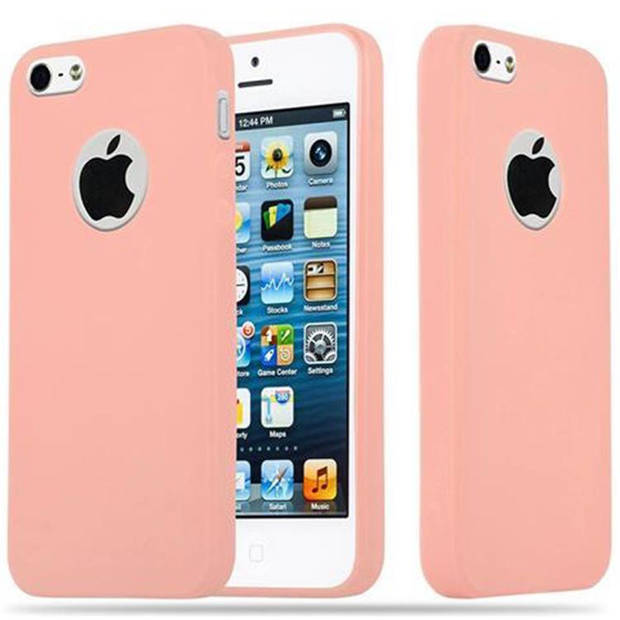 Cadorabo Hoesje geschikt voor Apple iPhone 5 / 5S / SE 2016 in CANDY ROZE - Beschermhoes TPU silicone Case Cover