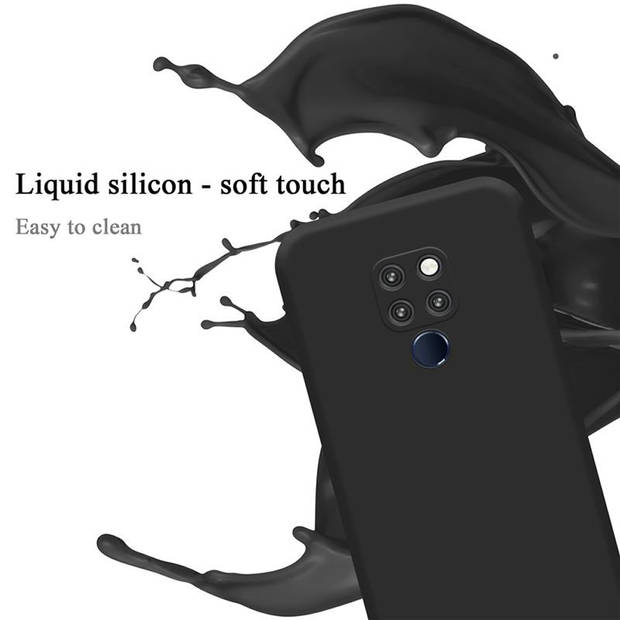 Cadorabo Hoesje geschikt voor Huawei MATE 20 Case in LIQUID ZWART - Beschermhoes TPU silicone Cover