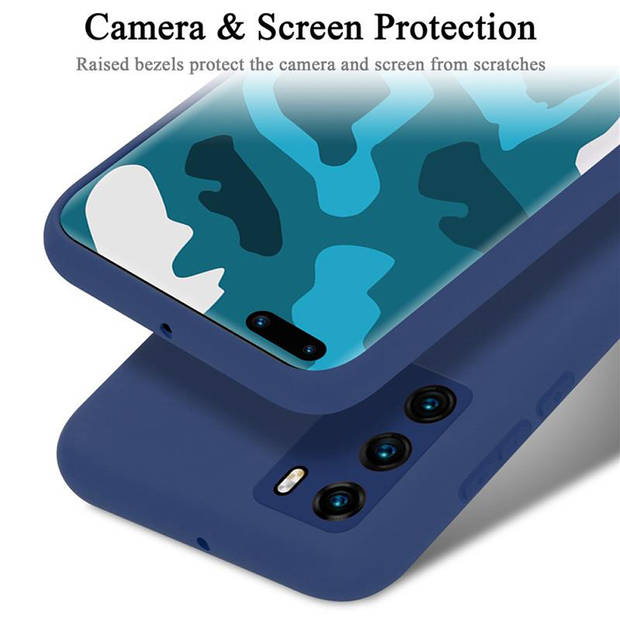 Cadorabo Hoesje geschikt voor Huawei P40 Case in LIQUID BLAUW - Beschermhoes TPU silicone Cover
