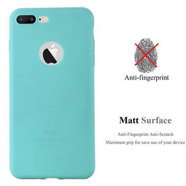 Cadorabo Hoesje geschikt voor Apple iPhone 7 PLUS / 7S PLUS / 8 PLUS in CANDY BLAUW - Beschermhoes TPU silicone Case