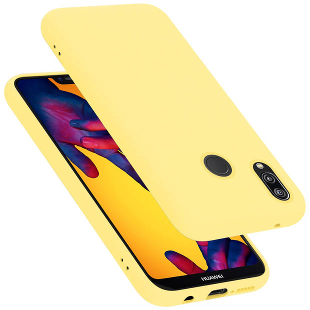 Cadorabo Hoesje geschikt voor Huawei P20 LITE 2018 / NOVA 3E Case in LIQUID GEEL - Beschermhoes TPU silicone Cover