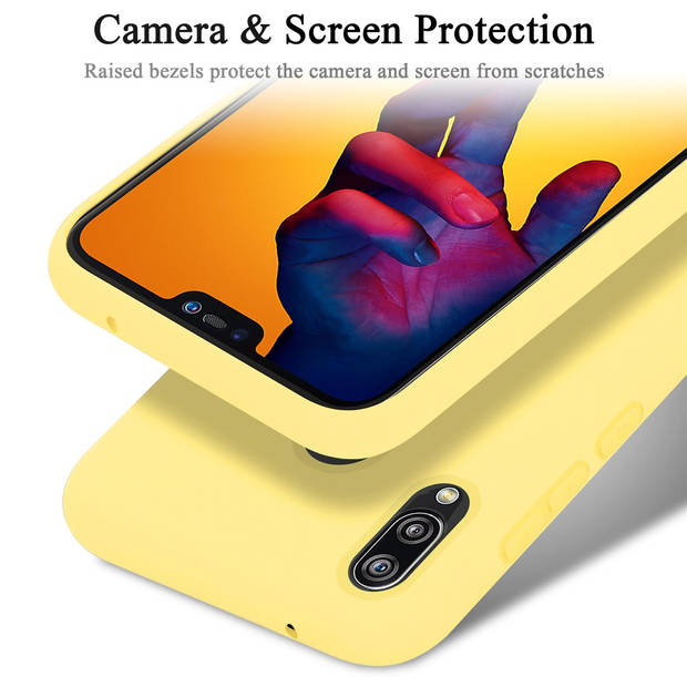 Cadorabo Hoesje geschikt voor Huawei P20 LITE 2018 / NOVA 3E Case in LIQUID GEEL - Beschermhoes TPU silicone Cover