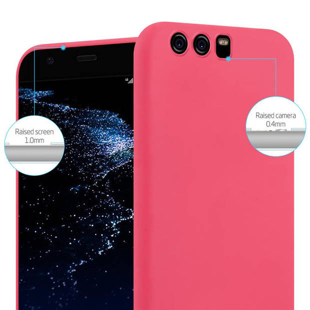 Cadorabo Hoesje geschikt voor Huawei P10 in CANDY ROOD - Beschermhoes TPU silicone Case Cover