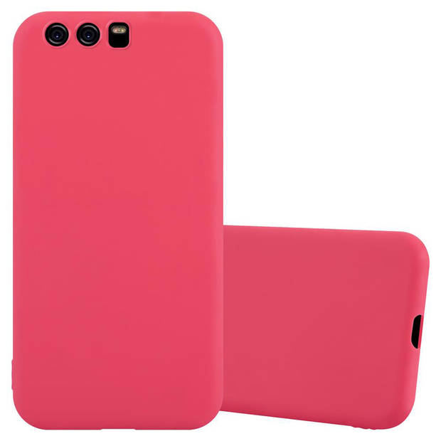 Cadorabo Hoesje geschikt voor Huawei P10 in CANDY ROOD - Beschermhoes TPU silicone Case Cover